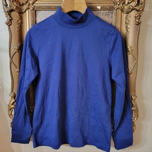 LL Bean Blue Turtleneck Shirt